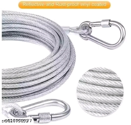 Stainless steel Clothsline with carabinar hooks